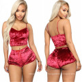 New Fashion Women Sexy Velvet Pajama Sets дамы кружев